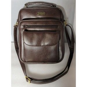 Vintage Porox Faux Leather Purse Brown w/Green‎ Lining Pre-Owned